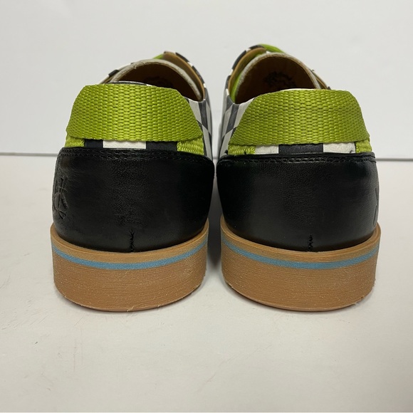 John Fluevog unisex oxford plaid check black white M 7/ W 9 - Picture 8 of 11